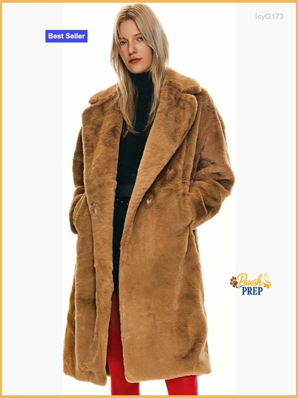 Faux Fur Teddy Coat Mid-Length Faux Fur Lapel Sherpa Winter Jacket
